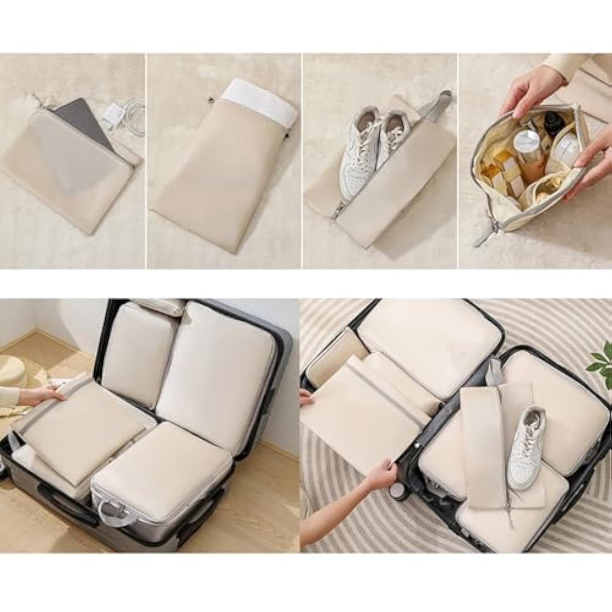 Compression Packing Cubes, 8 Set Travel Organizer Essentials